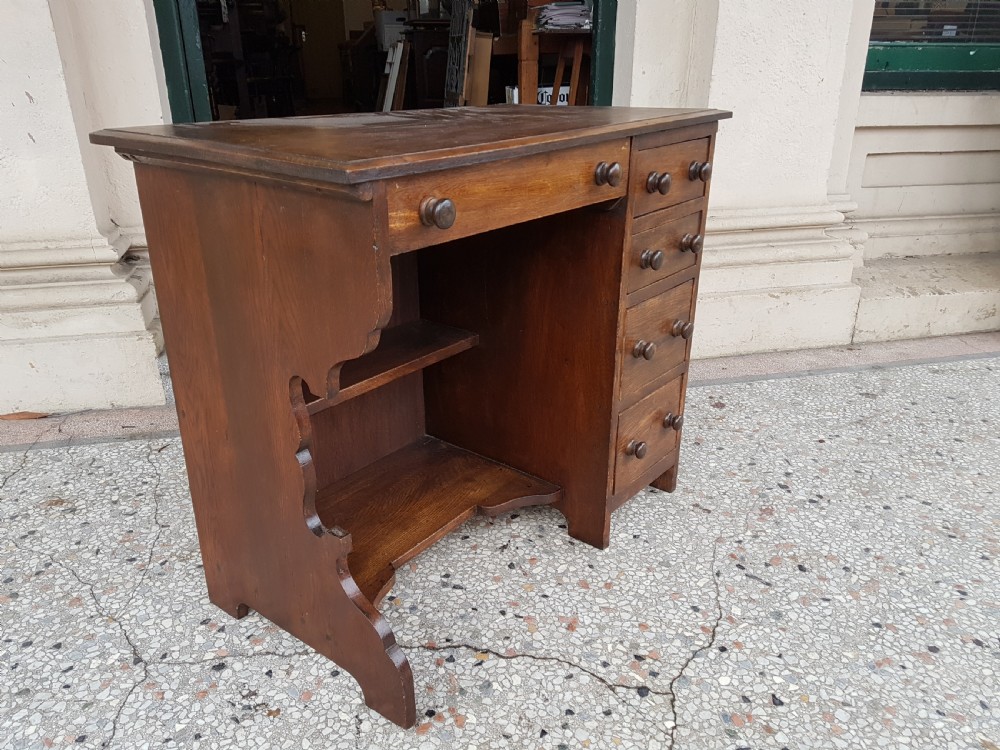 ANTIQUE OAK DESK  View II