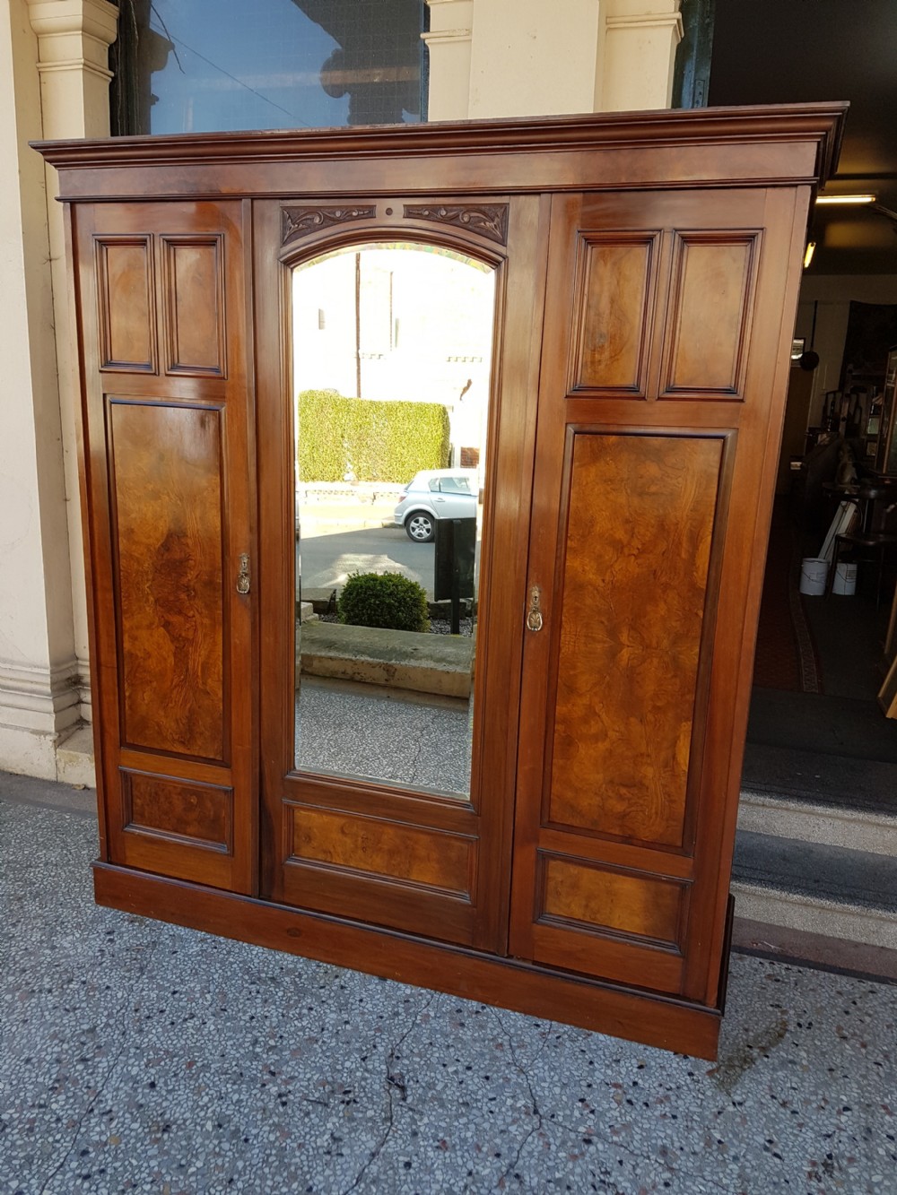 ANTIQUE  WALNUT WARDROBE 