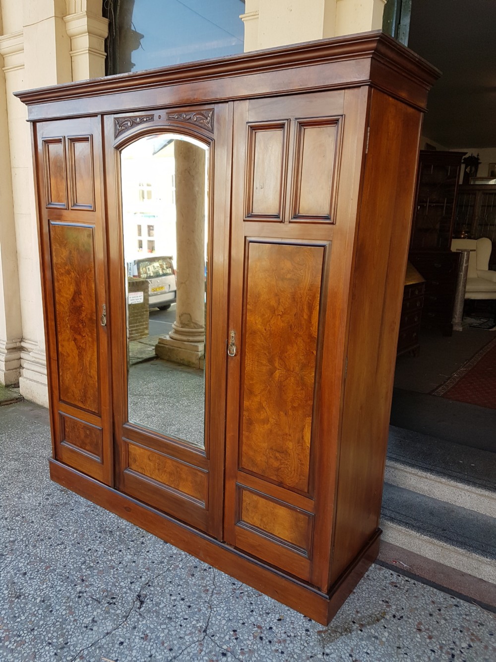 ANTIQUE  WALNUT WARDROBE  View II