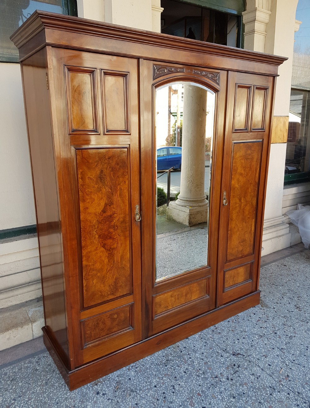 ANTIQUE  WALNUT WARDROBE  View III