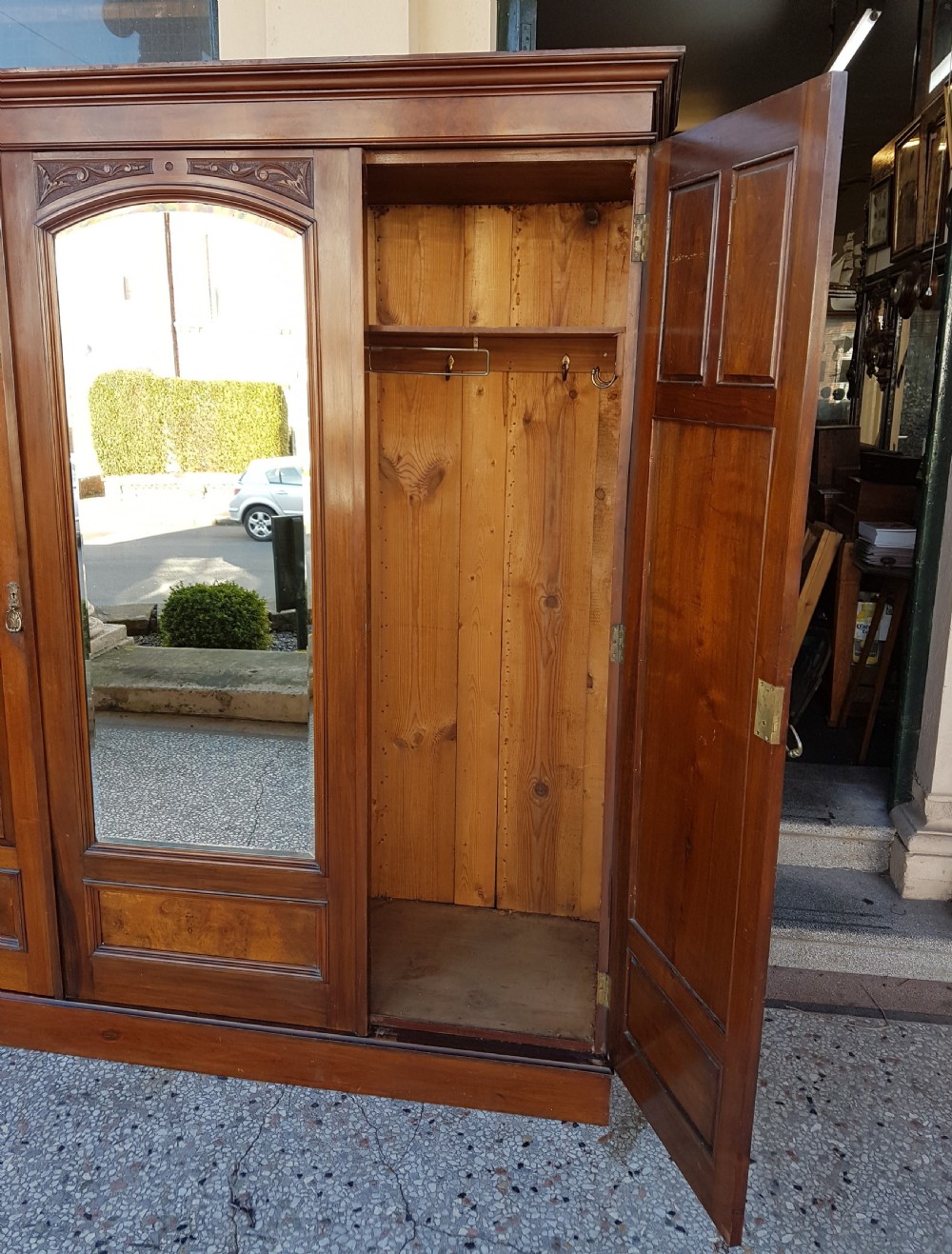 ANTIQUE  WALNUT WARDROBE  View IV