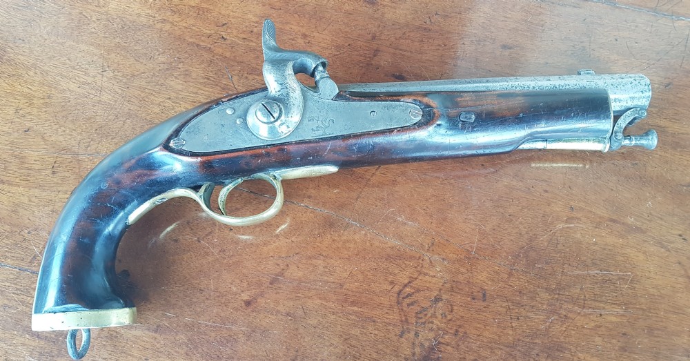  ANTIQUE MILITARY PERCUSSION  PISTOL