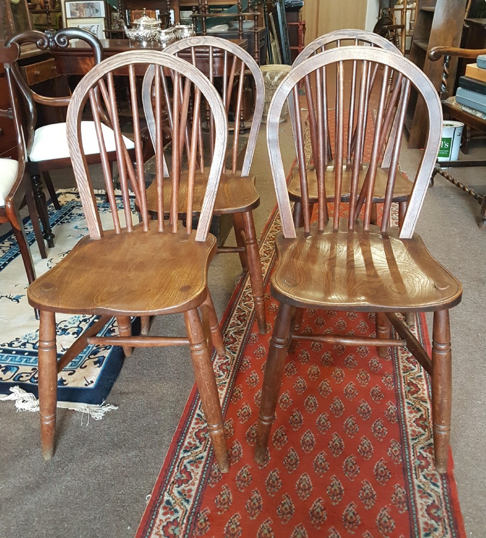 ANTIQUE SET OF FOUR KITCHEN /DINING CHAIRS  View III