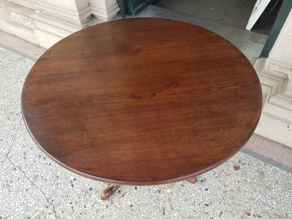GEORGIAN OAK TILT TABLE  View III