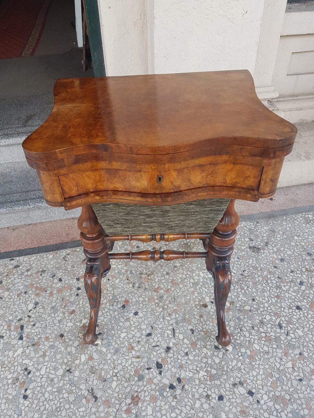 VICTORIAN WALNUT GAMES / WORK TABLE View II