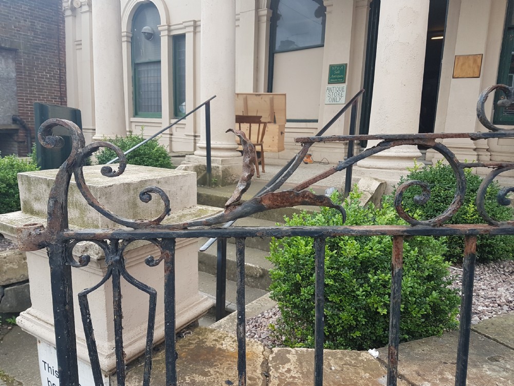 PAIR OF ANTIQUE WROUGHT IRON GATES  View II