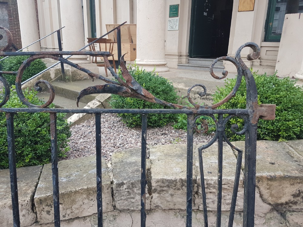 PAIR OF ANTIQUE WROUGHT IRON GATES  View V