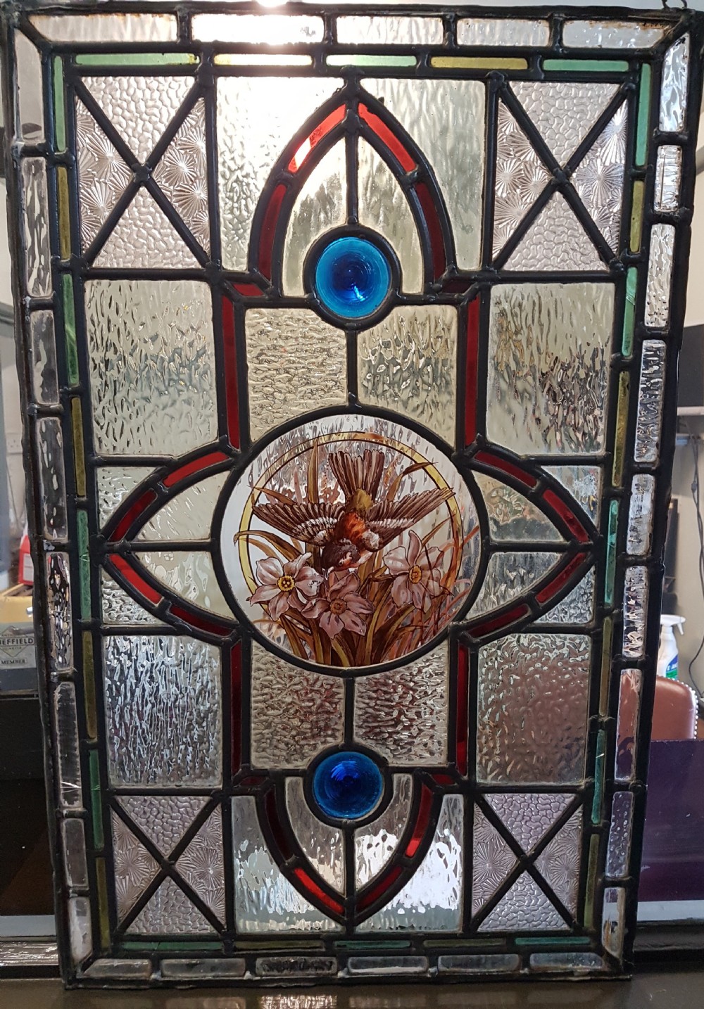 ANTIQUE STAINED GLASS 
