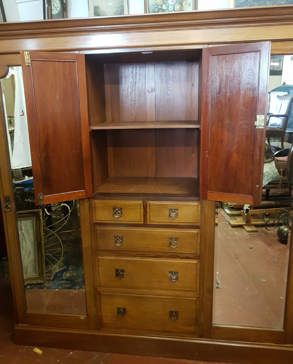 ANTIQUE WALNUT WARDROBE  View V