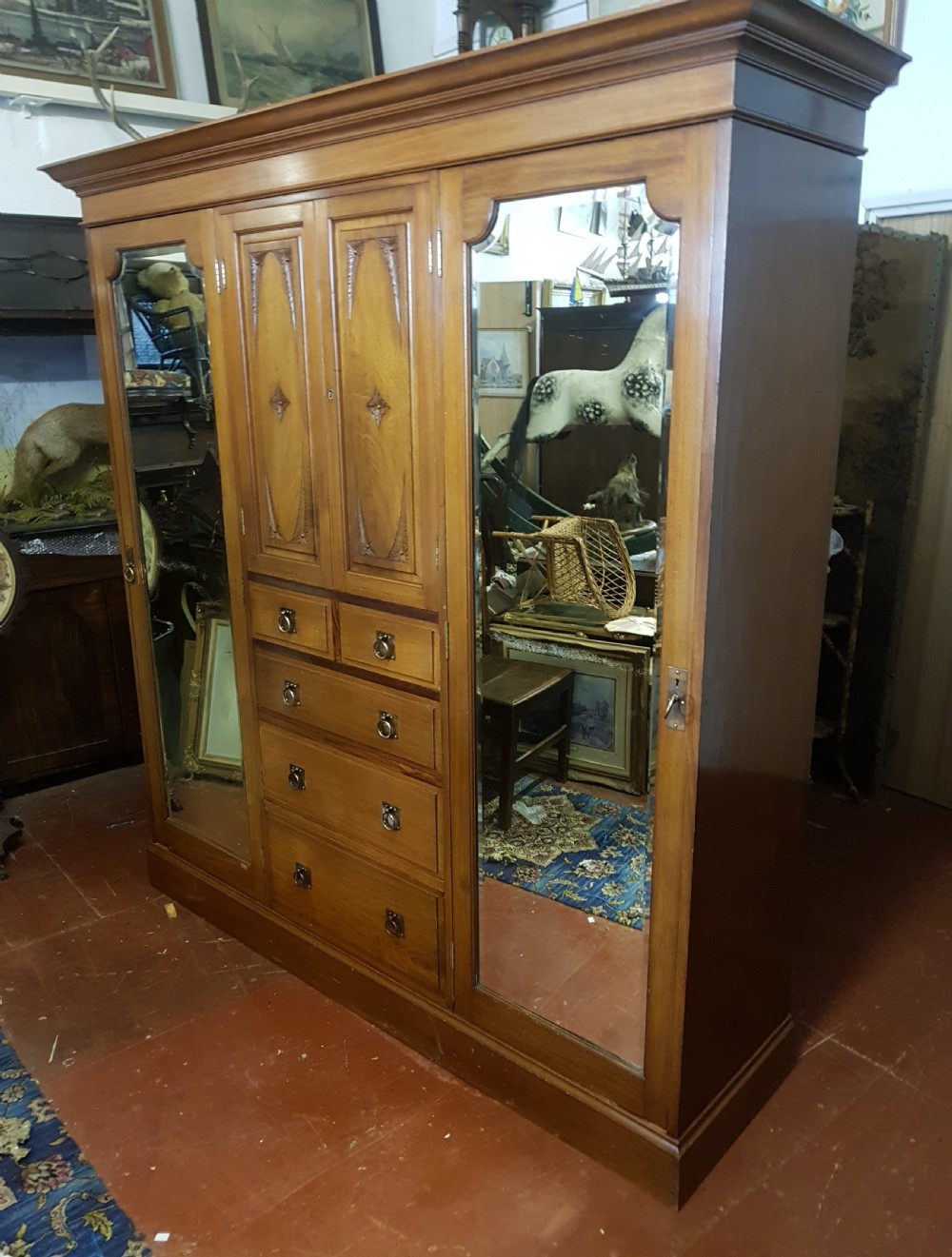 ANTIQUE WALNUT WARDROBE  View VI