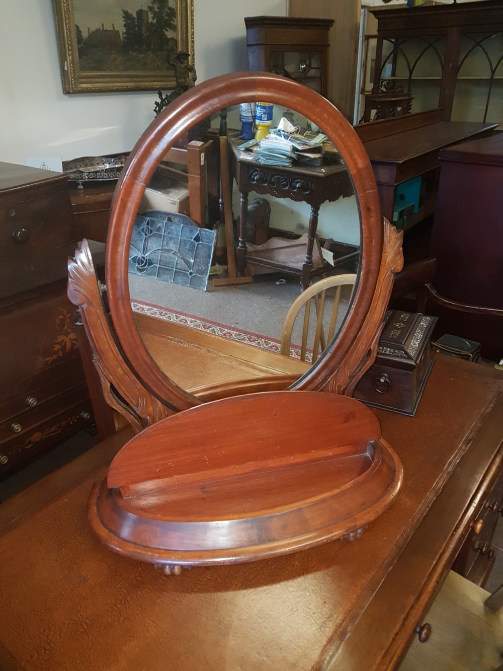 VICTORIAN  MAHOGANY  MIRROR  View II
