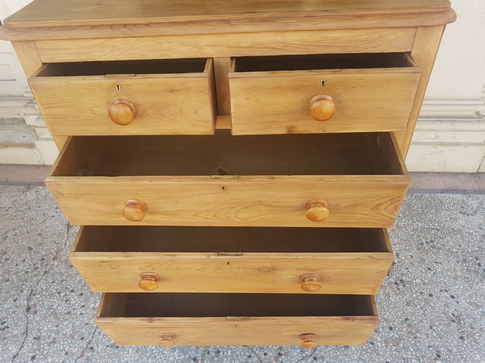 ANTIQUE PINE CHEST OF  DRAWERS  View V