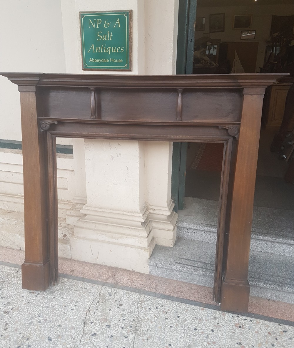 ANTIQUE OAK  FIRE SURROUND 
