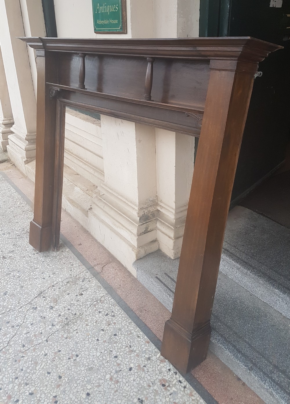 ANTIQUE OAK  FIRE SURROUND  View II