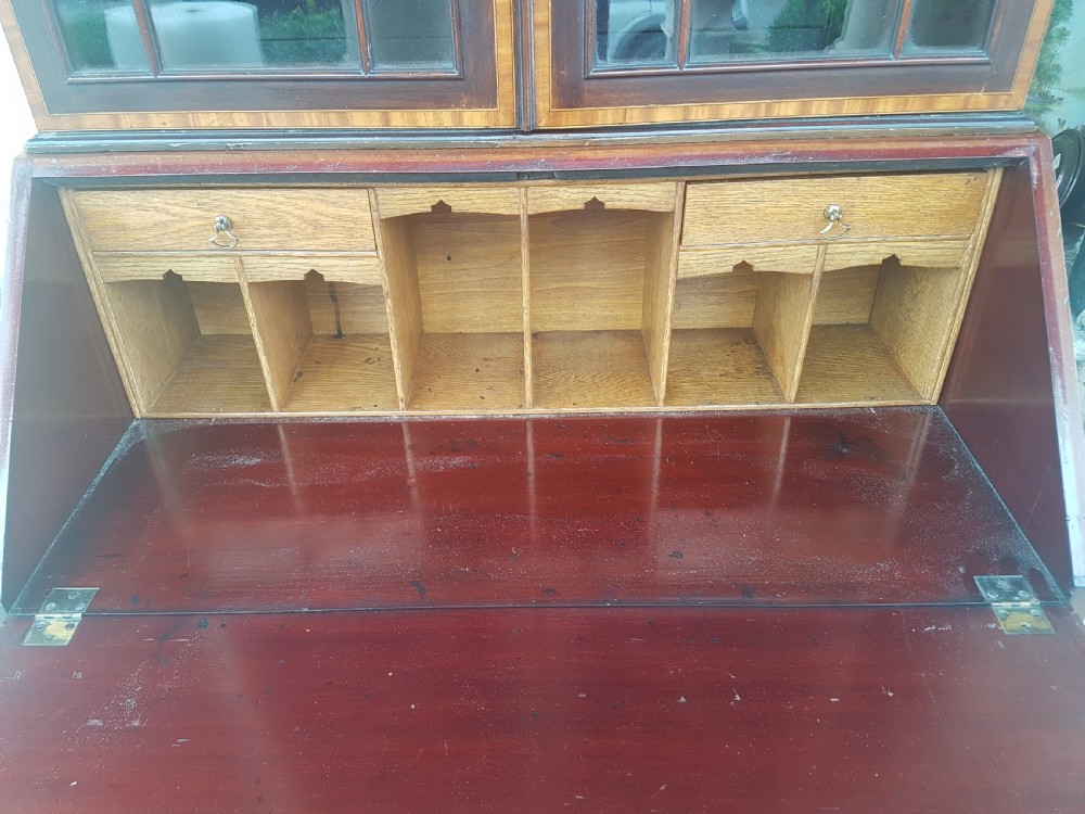 EDWARDIAN BUREAU BOOKCASE  View II