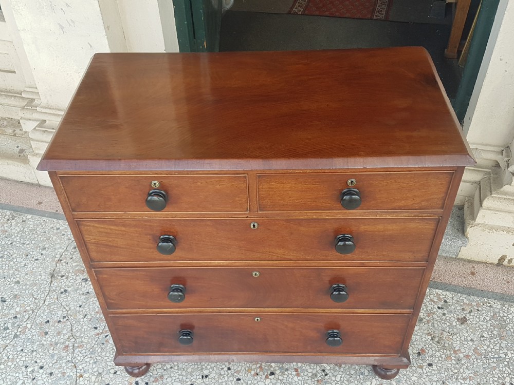  ANTIQUE MAHOGANY CHEST OF DRAWERS  View IV