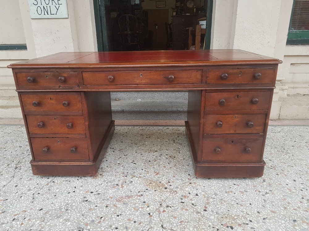 ANTIQUE MAHOGANY DESK  View II
