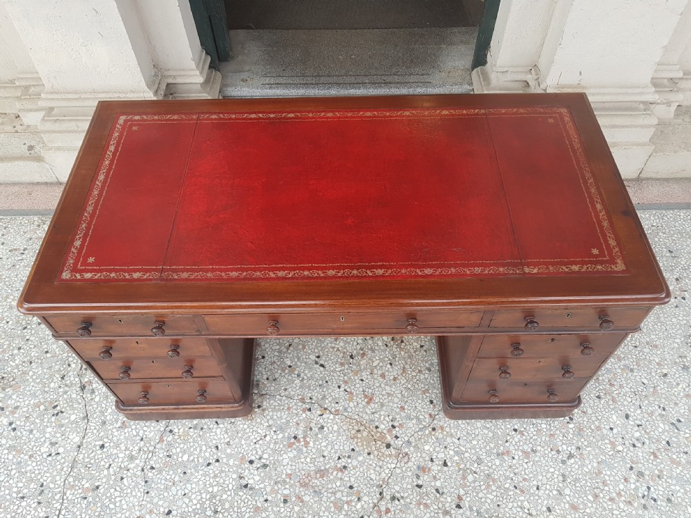 ANTIQUE MAHOGANY DESK  View V