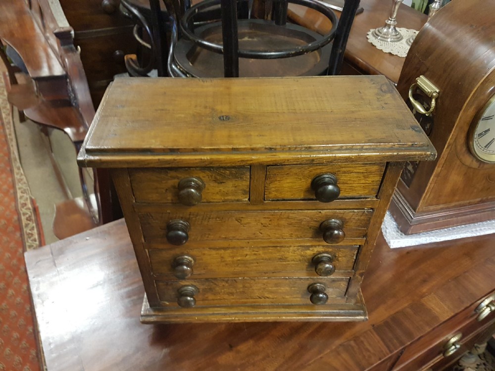 ANTIQUE MINIATURE OAK  CHEST View III