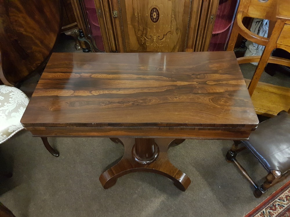 ANTIQUE ROSEWOOD  CARD TABLE  View IV