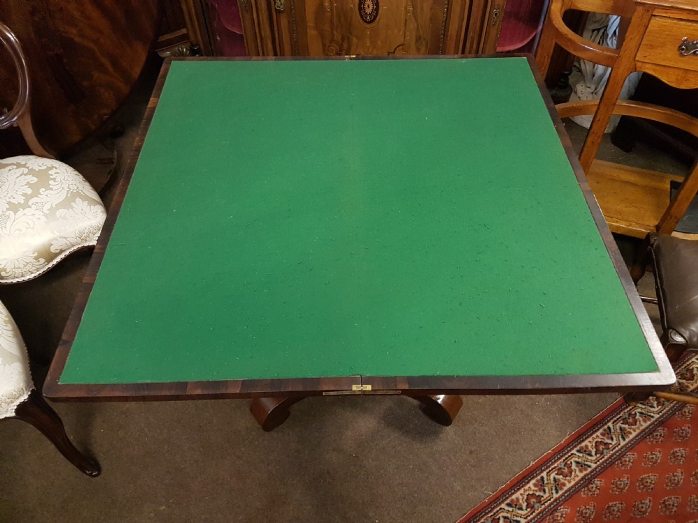 ANTIQUE ROSEWOOD  CARD TABLE  View VII