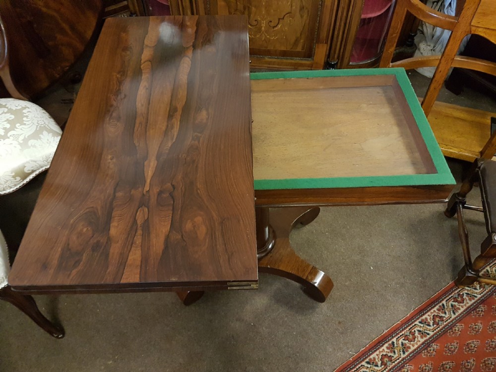 ANTIQUE ROSEWOOD  CARD TABLE  View VIII