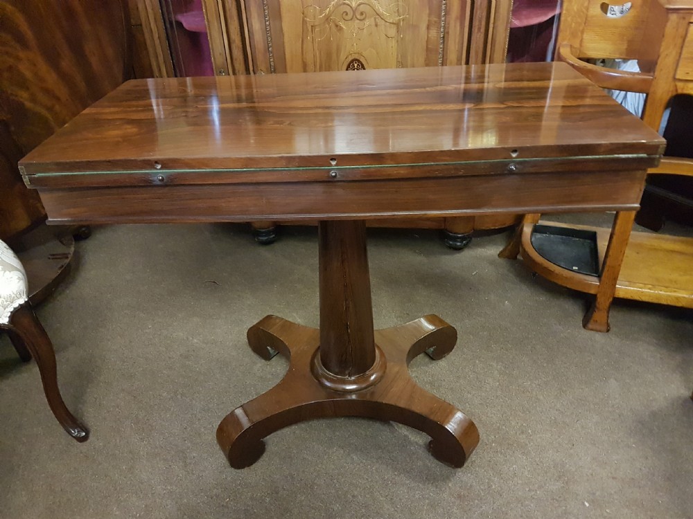 ANTIQUE ROSEWOOD  CARD TABLE  View IX