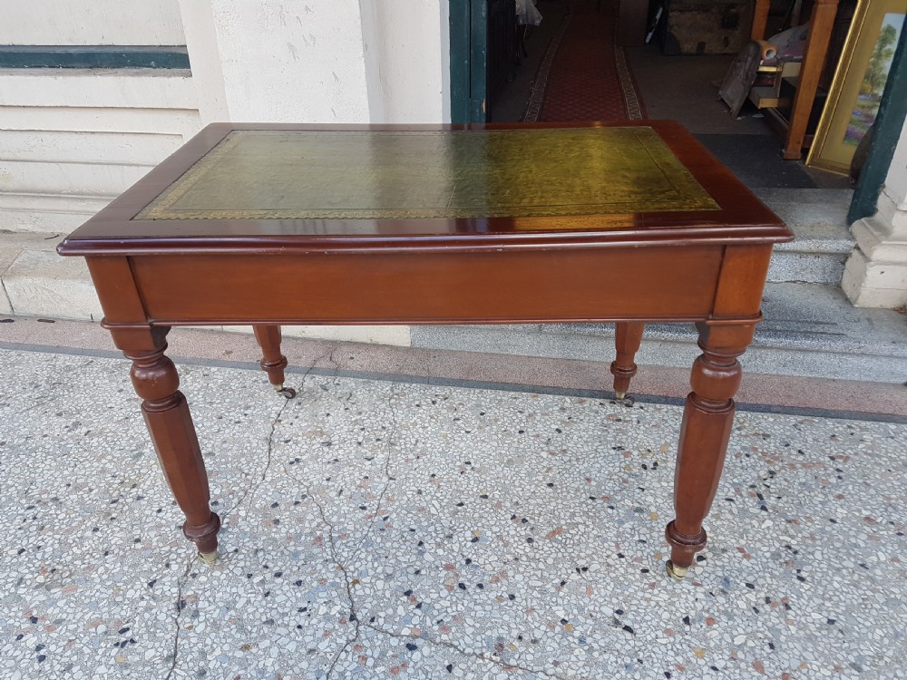 VICTORIAN LEATHER TOP WRITING DESK  View IV