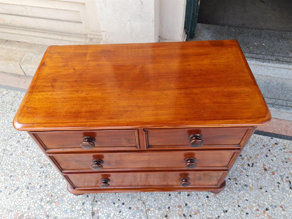 VICTORIAN MAHOGANY  SMALL CHEST OF DRAWERS  View V