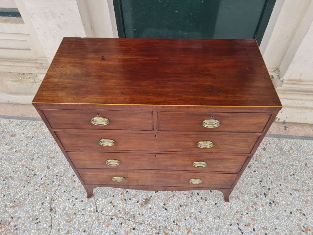ANTIQUE  MAHOGANY CHEST OF DRAWERS  View VI