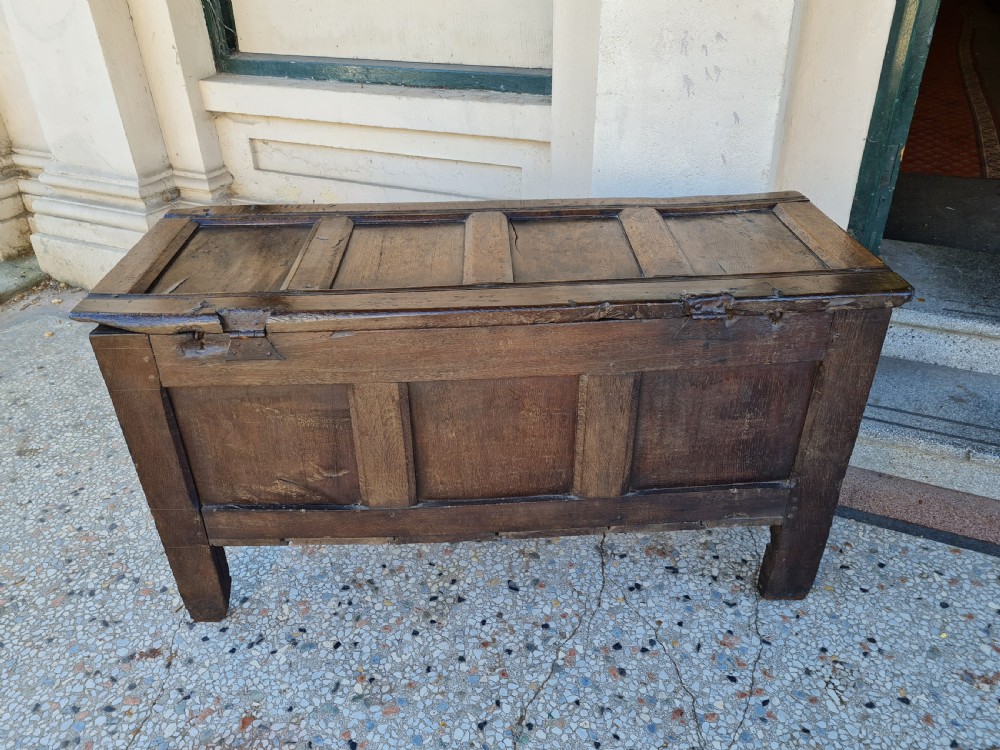 ANTIQUE OAK BLANKET BOX / COFFER  View V