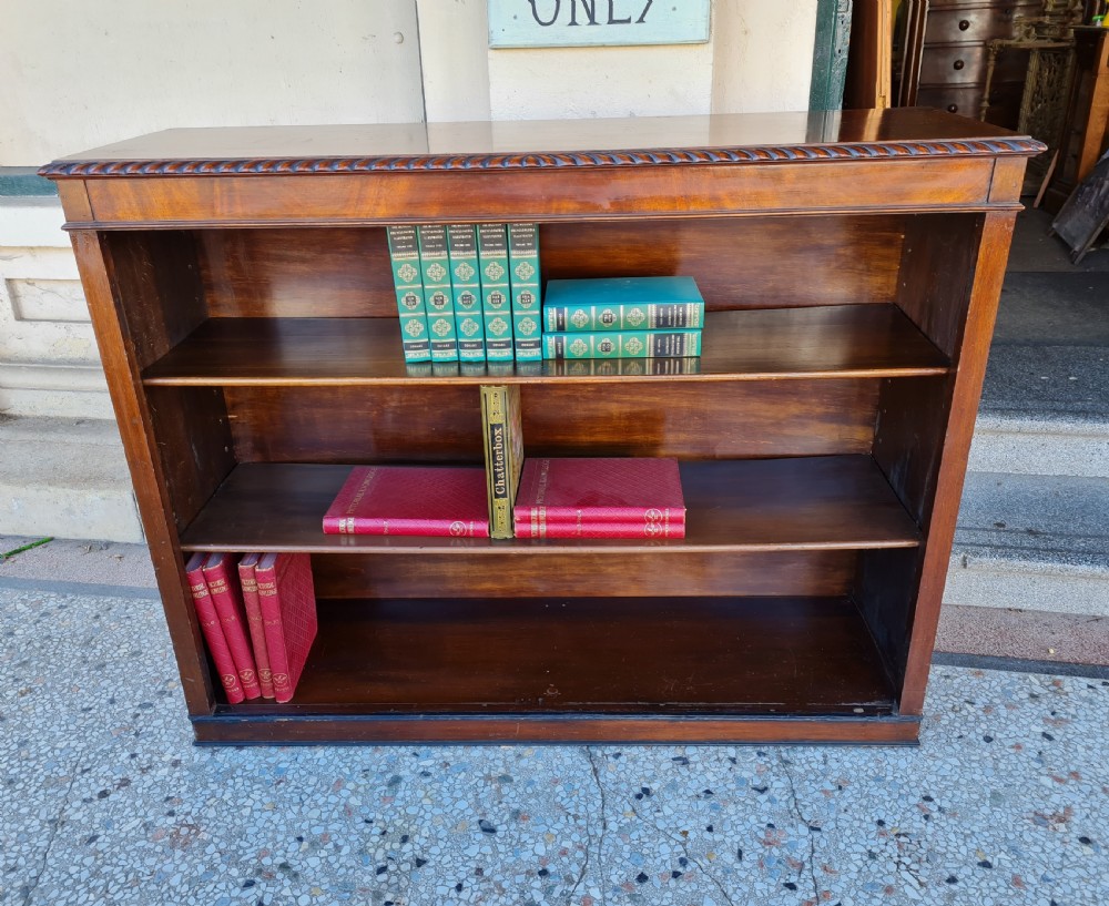 ANTIQUE OPEN BOOKCASE 