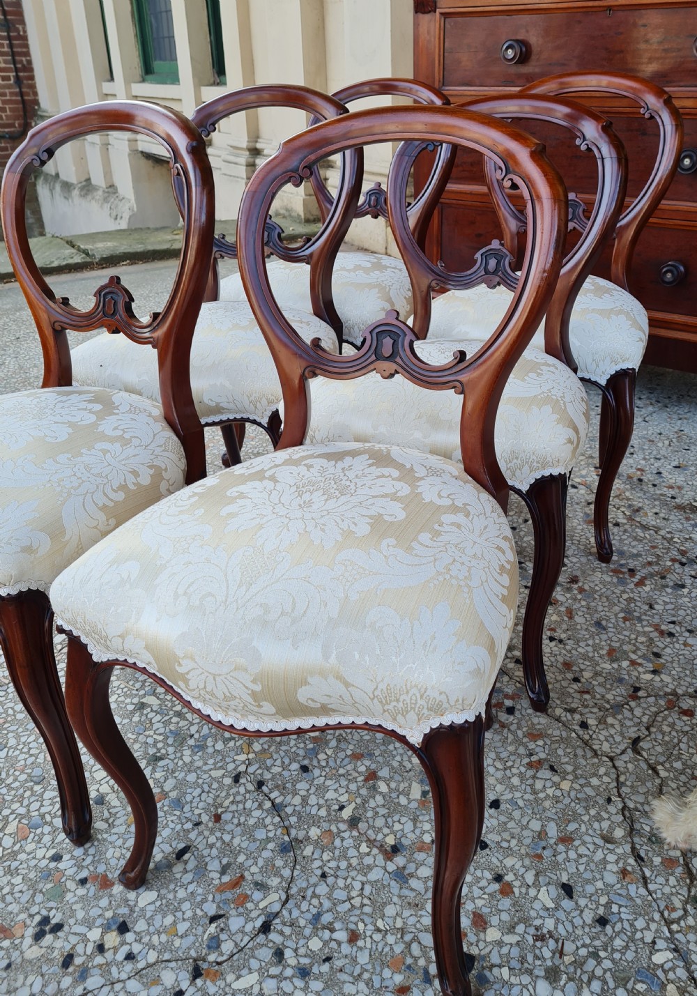 SET OF SIX  ANTIQUE DINING CHAIRS  View III