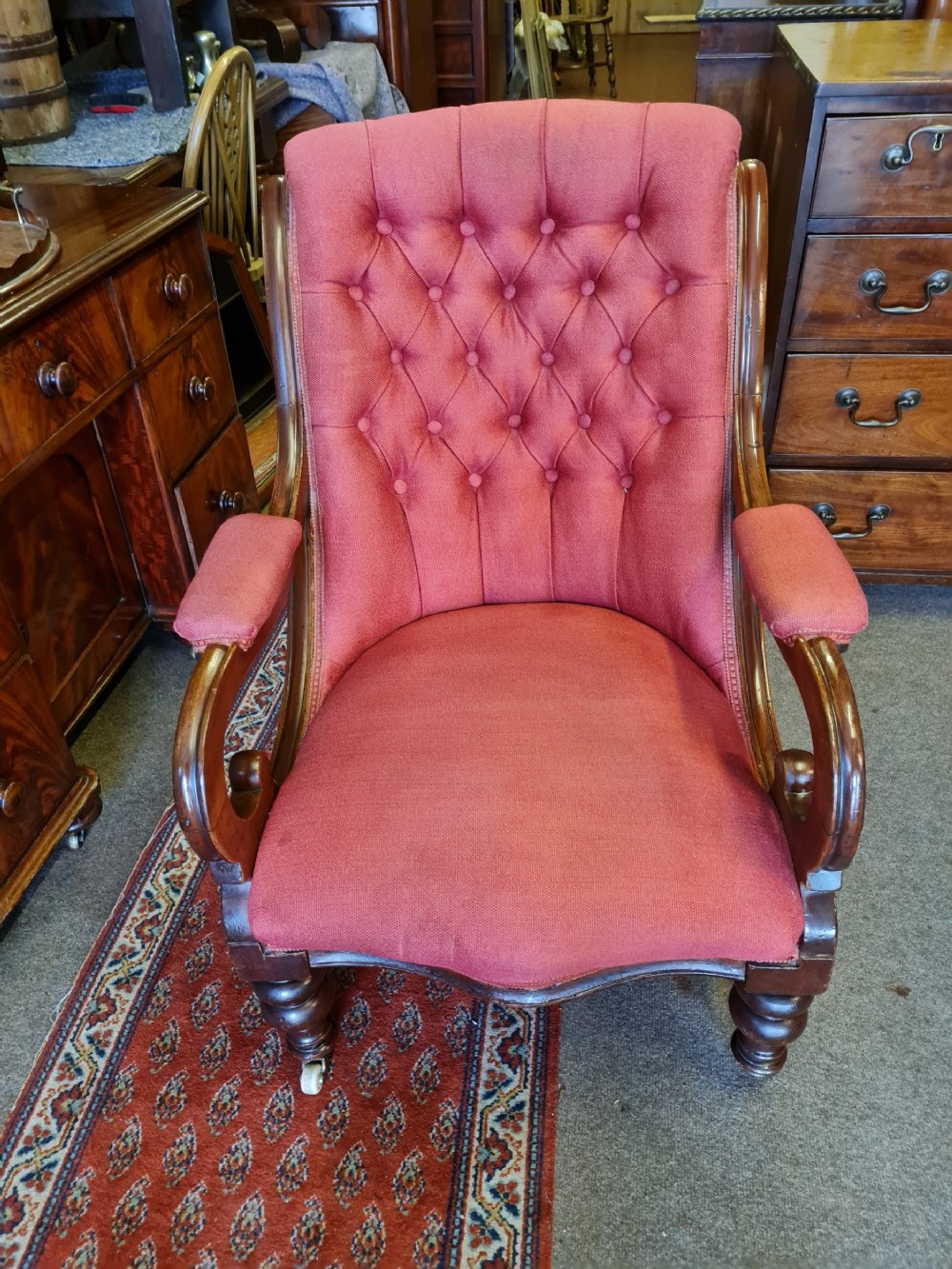 VICTORIAN FIRESIDE CHAIR 