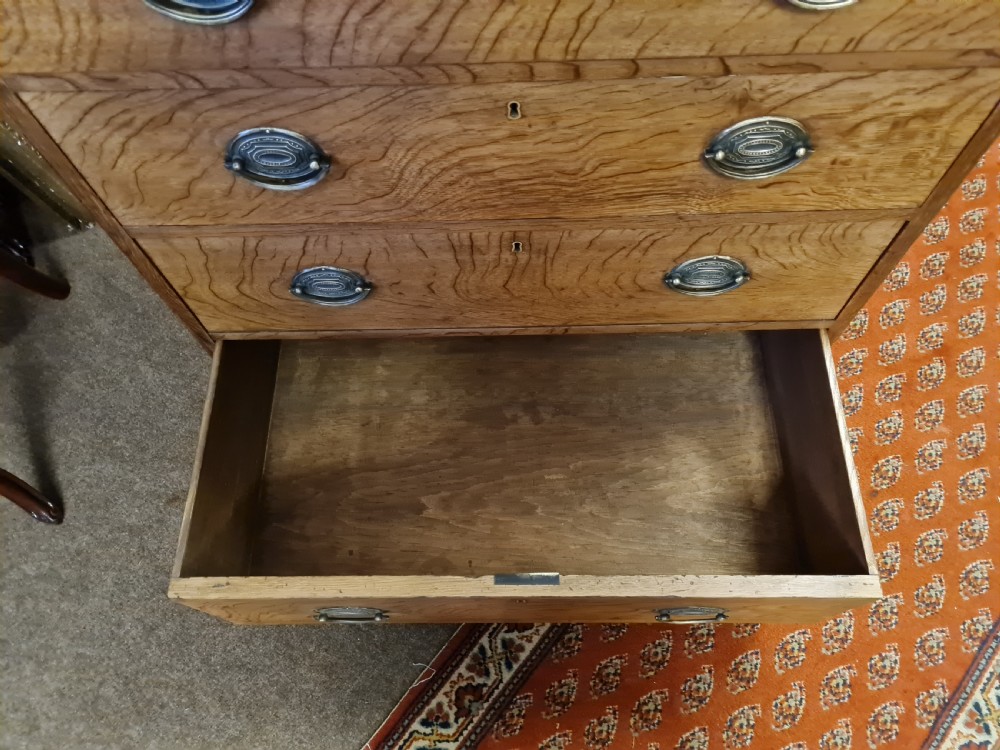 ANTIQUE OAK CHEST OF DRAWERS  View V