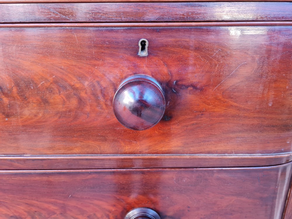 ANTIQUE MAHOGANY CHEST OF DRAWERS  View VII