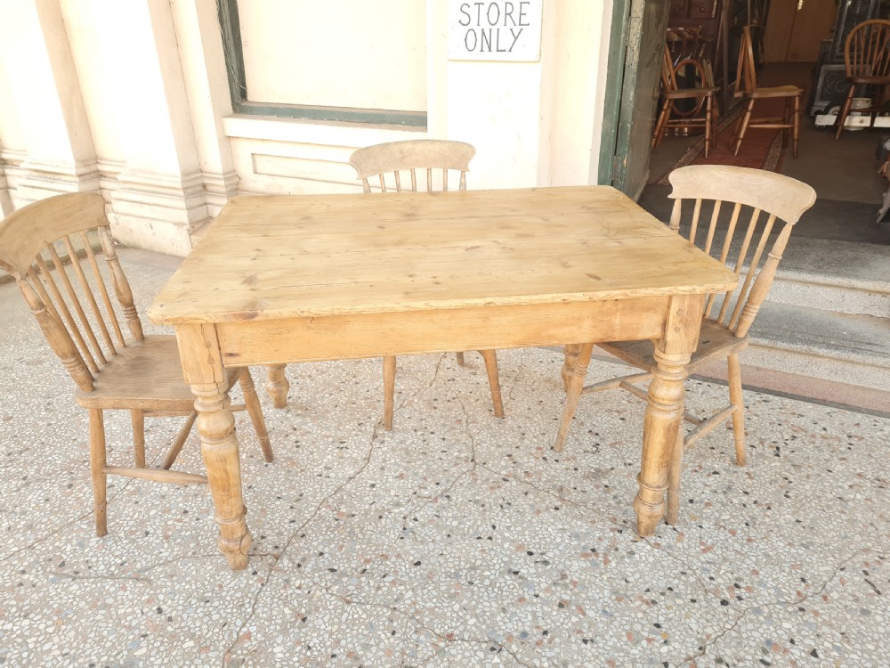 VICTORIAN PINE FARMHOUSE TABLE  View III