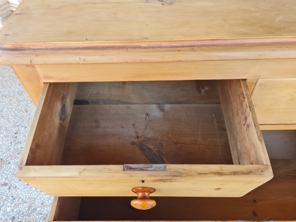 VICTORIAN  PINE CHEST OF DRAWERS  View V