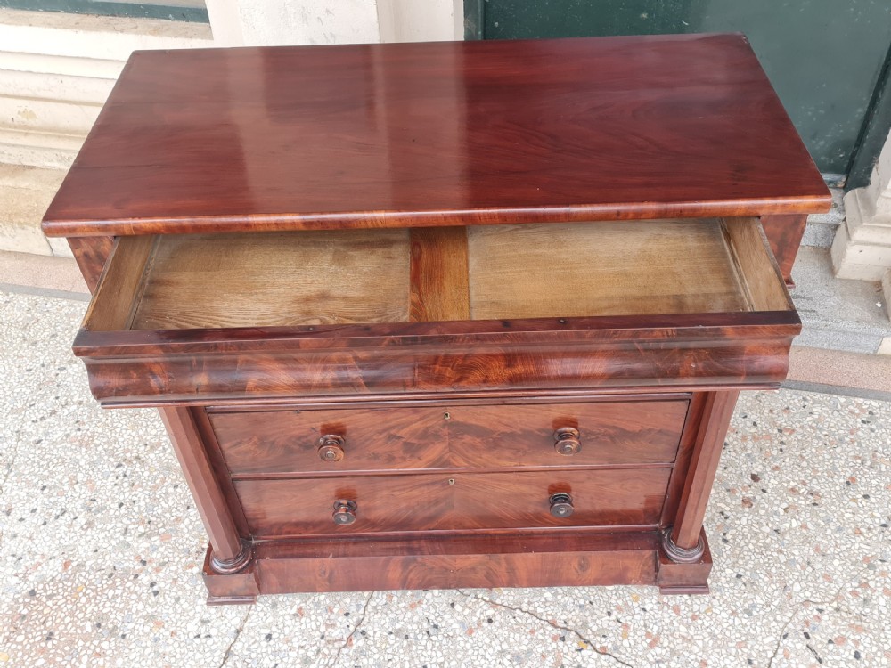 VICTORIAN MAHOGANY CHEST OF DRAWERS  View V