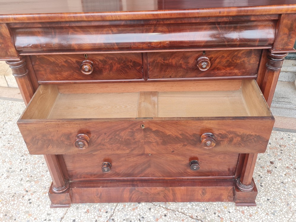 VICTORIAN MAHOGANY CHEST OF DRAWERS  View VII