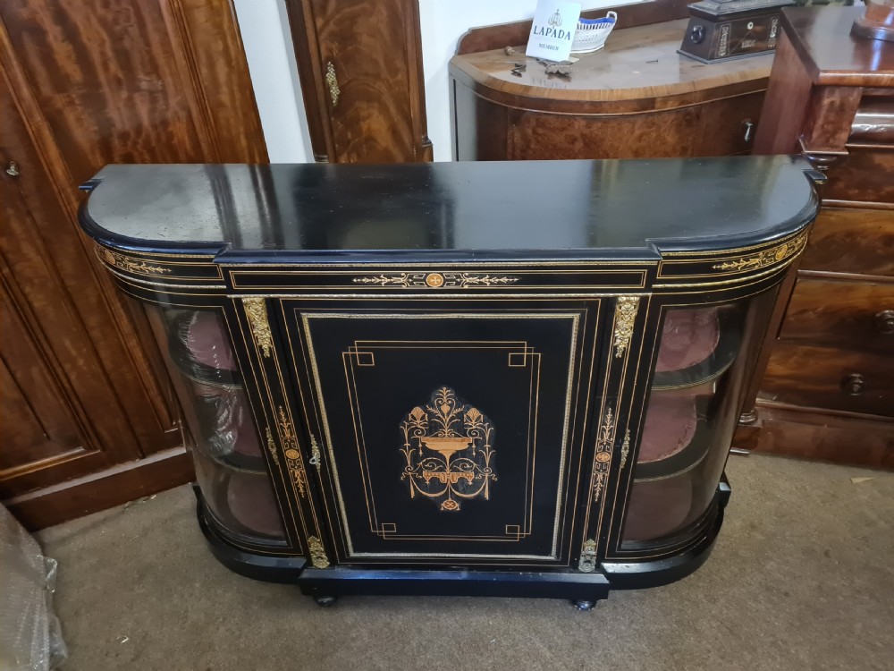VICTORIAN EBONISED CREDENZA /CABINET  View II