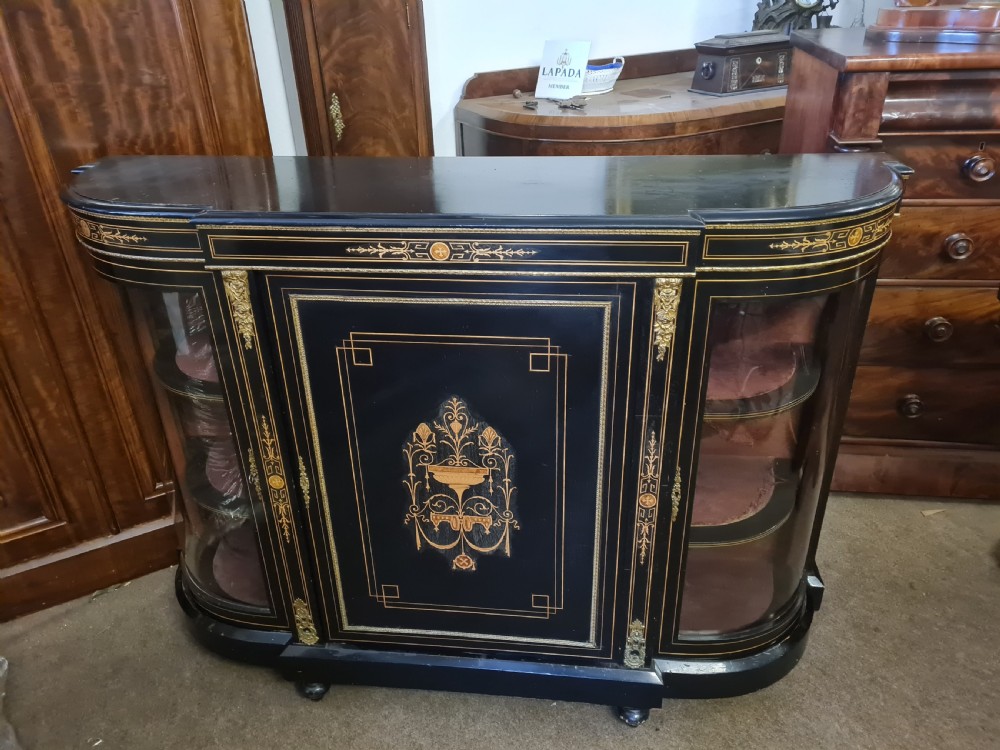 VICTORIAN EBONISED CREDENZA /CABINET  View VIII