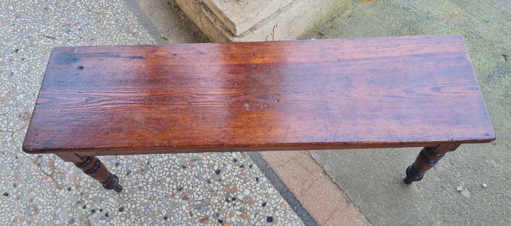 ANTIQUE PITCH PINE BENCH  View II