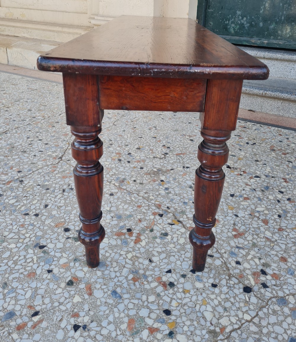 ANTIQUE PITCH PINE BENCH  View IV