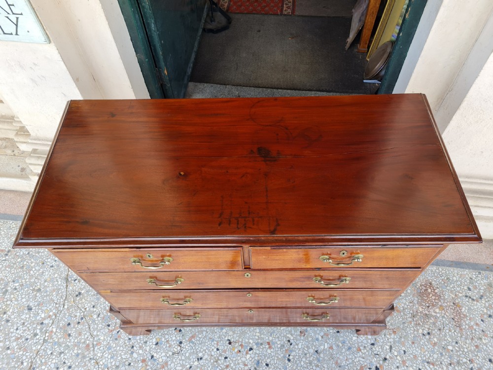 ANTIQUE MAHOGANY CHEST OF DRAWERS  View V