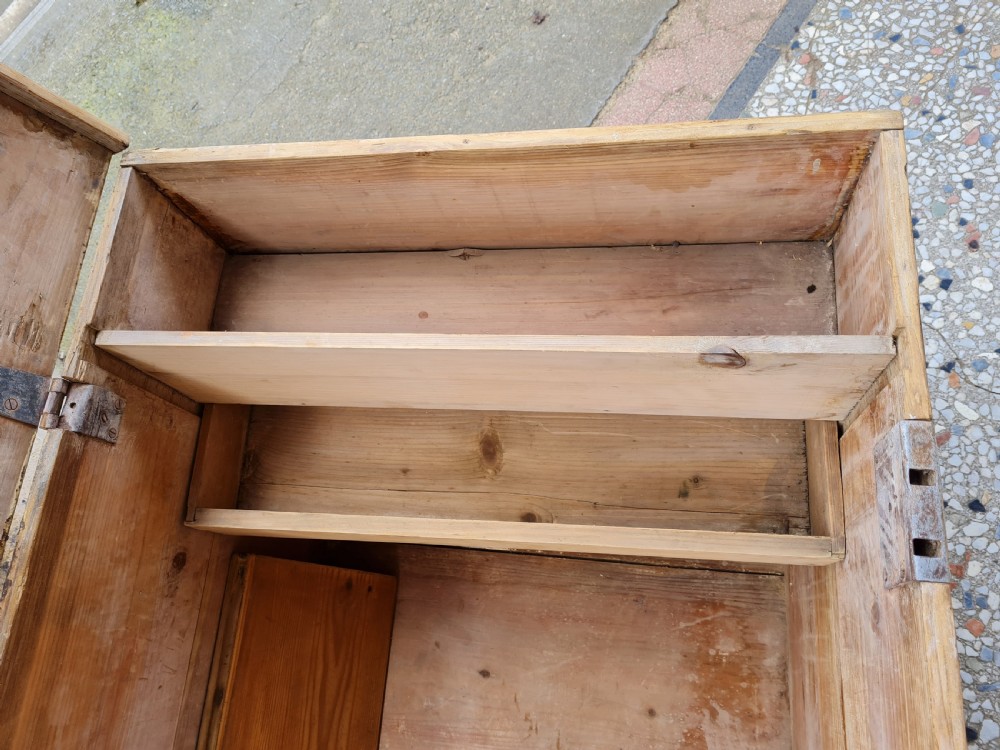 ANTIQUE PINE BLANKET BOX  /CHEST  View V