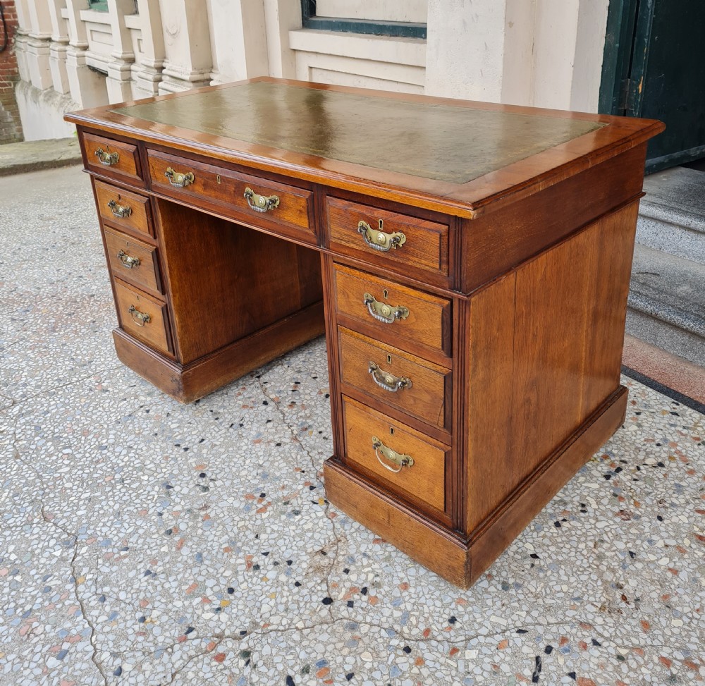 ANTIQUE WALNUT  PEDESTAL DESK  View III