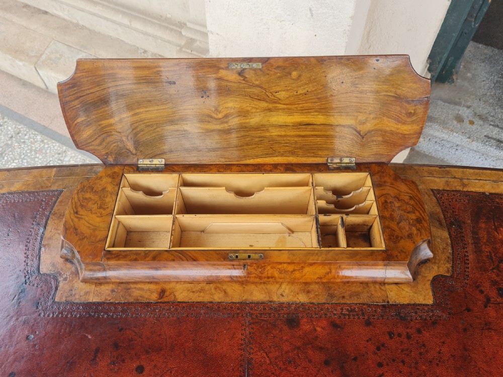 BURR WALNUT WRITING DESK  View V