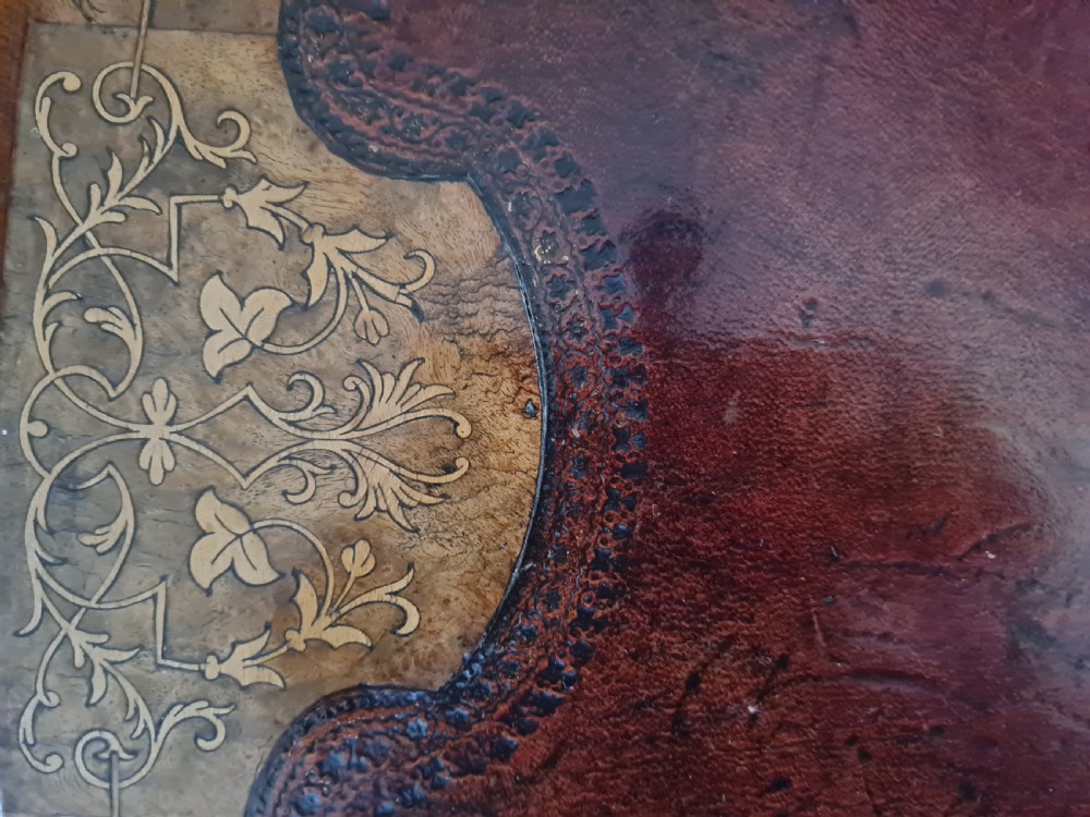 BURR WALNUT WRITING DESK  View IX