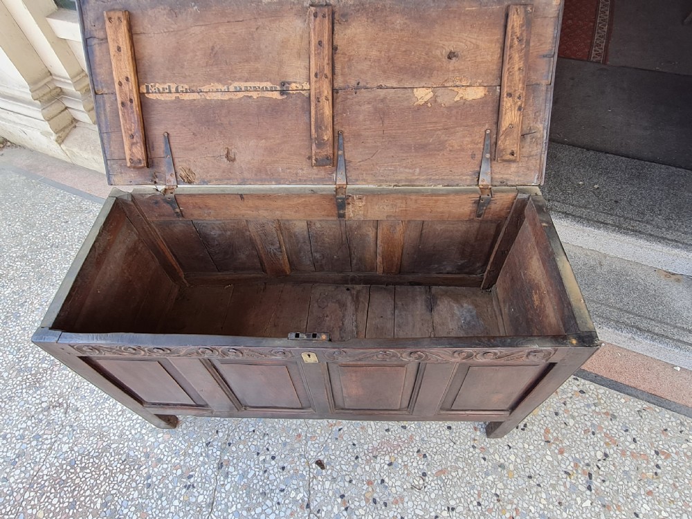 OAK WELSH BLANKET BOX / COFFER  View X